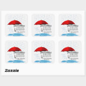 Raining & Singing Alternative Facts Sq Stickers (Vel)