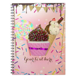 Raining Sprinkles Candy Land Snoepjes Notitieboek