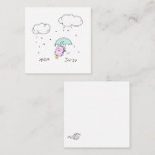 Raining Sprinkles Flat Note Card Notitiekaartje (Voorkant / Achterkant)