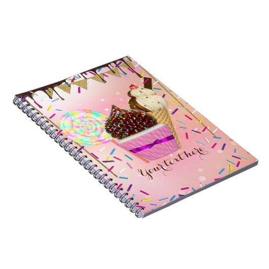 Raining Sprinkles Snoep Land Sweets Notitieboek (Rechterzijde)