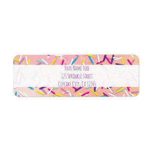 Raining Sprinkles Snoep Land Sweets Party Etiket