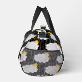 Raining Sunshine Clouds Patroon Design Zwart Plunjezak (Rechts)