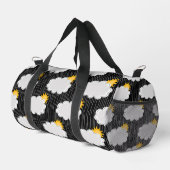 Raining Sunshine Clouds Patroon Design Zwart Plunjezak (Rechterhoek)