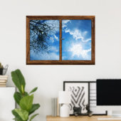 Raining Sunshine Window Lijst Poster (Thuiskantoor)