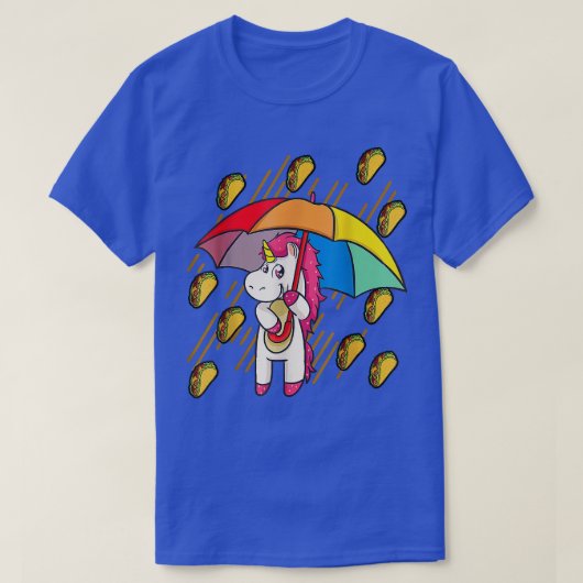 Raining Tacos Unicorn Umbrella Cinco de Mayo T-shirt (Design voorkant)