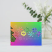 Rainow Snowfalkes Briefkaart (Staand voorkant)