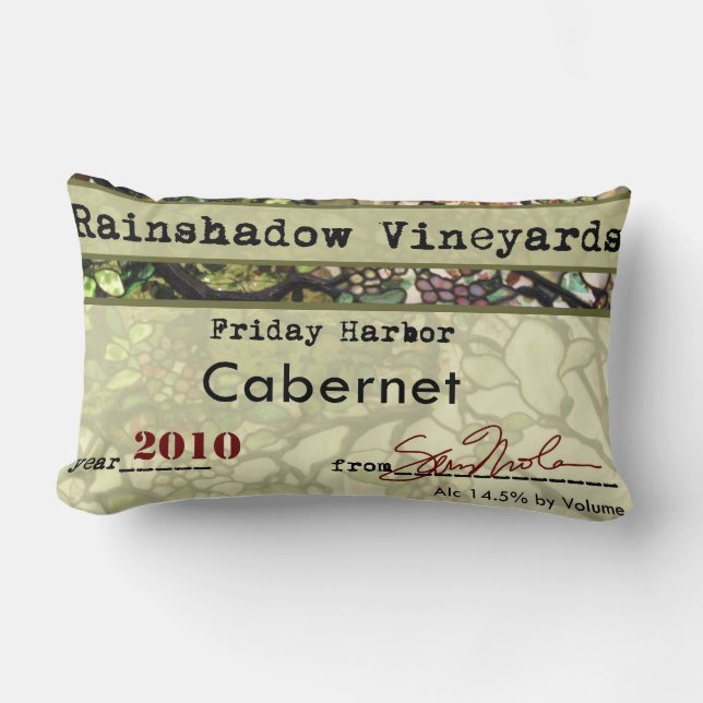 Rainschaduw Vineyards Cabernet Lumbar Pillow Kussen (Voorkant)