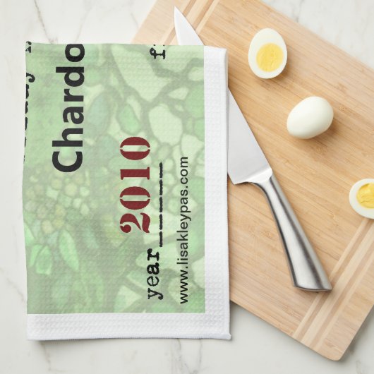 Rainschaduw Vineyards Chardonnay Kitchen Towel Theedoek (Quarter Fold)