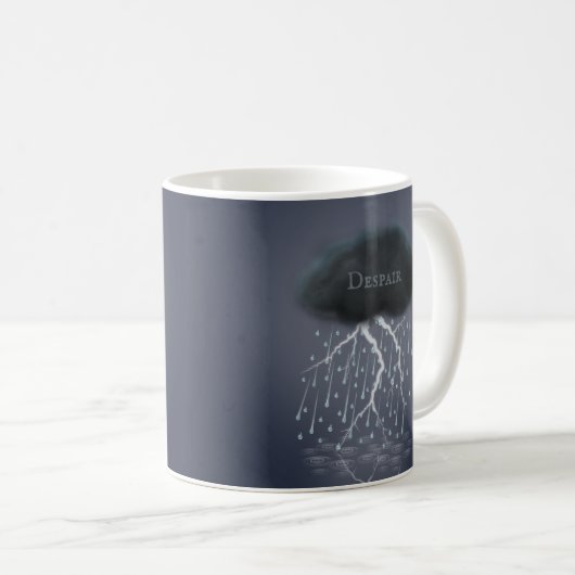 Rainstorm & bliksem Gothic Fantasy Custom Words Koffiemok (Voorkant rechts)