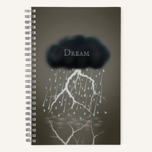 Rainstorm in Sepia Dreamweaver Gepersonaliseerd Su Notitieboek (Voorkant)