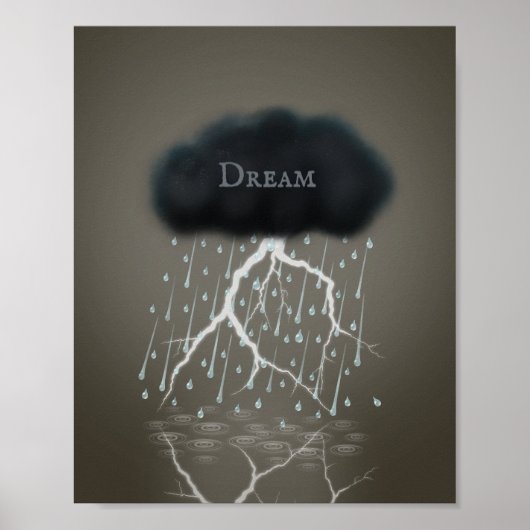 Rainstorm in Sepia Dreamweaver Gepersonaliseerd Su Poster (Voorkant)