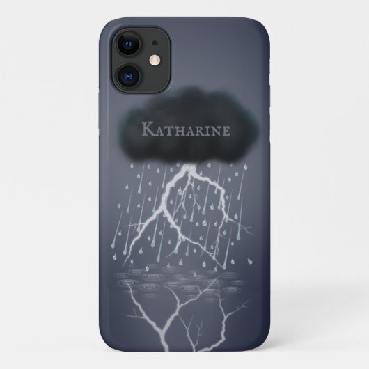 Rainstorm in Surreal Dream World gepersonaliseerd Case-Mate iPhone Case (Achterkant)