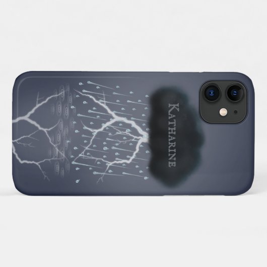 Rainstorm in Surreal Dream World gepersonaliseerd Case-Mate iPhone Case (Achterkant (horizontaal))