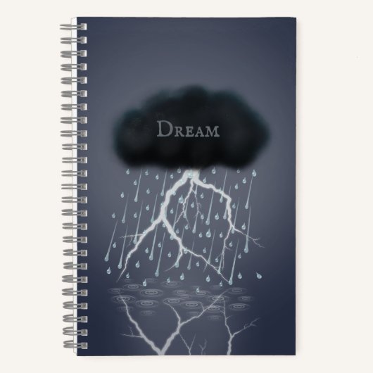 Rainstorm in Surreal Dream World gepersonaliseerd Notitieboek (Voorkant)