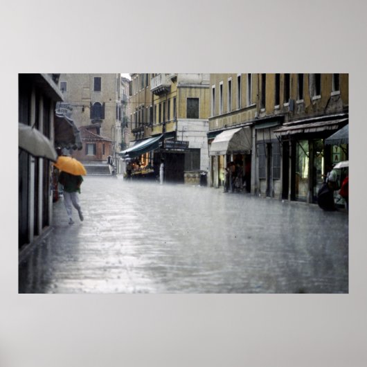 Rainstorm in Venetië, Italië Poster (Voorkant)