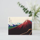 Rainstorm onder de top van Katsushika Hokusai Briefkaart (Staand voorkant)