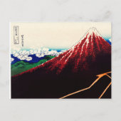 Rainstorm onder de top van Katsushika Hokusai Briefkaart (Voorkant)
