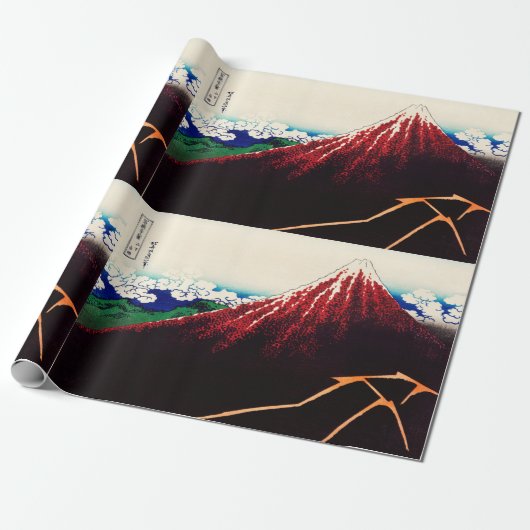 Rainstorm onder de top van Katsushika Hokusai Cadeaupapier (Uitgerold)