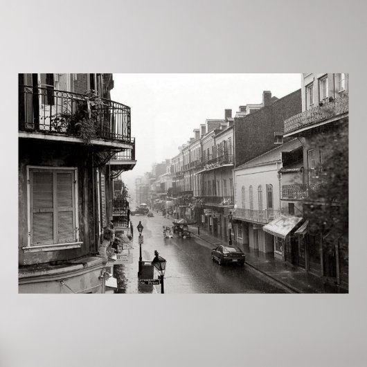 Rainswept Royal Street New Orleans Art Print (Voorkant)