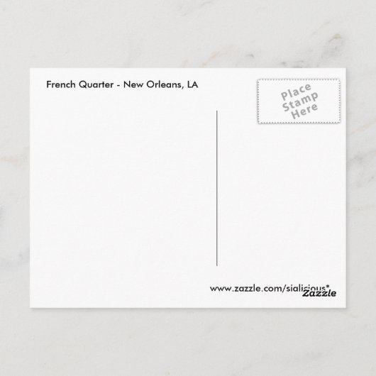 Rainswept Royal Street New Orleans Briefkaart (Achterkant)