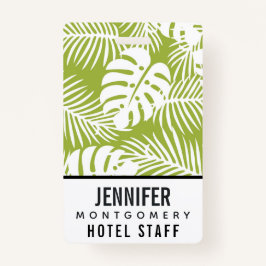 Rainwoud Patroon met groene palmen Badge