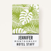 Rainwoud Patroon met groene palmen Badge (Achterkant)