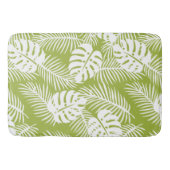 Rainwoud Patroon met groene palmen Badmat (Voorkant)