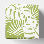 Rainwoud Patroon met groene palmen Bedankdoosjes (Bovenkant)
