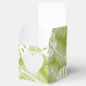 Rainwoud Patroon met groene palmen Bedankdoosjes (Geopend)