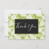 Rainwoud Patroon met groene palmen Bedankkaart (Voorkant)