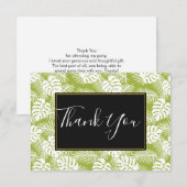 Rainwoud Patroon met groene palmen Bedankkaart (Voorkant / Achterkant)