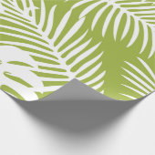 Rainwoud Patroon met groene palmen Cadeaupapier (Hoek)
