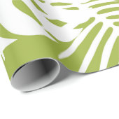 Rainwoud Patroon met groene palmen Cadeaupapier (Rol Hoek)