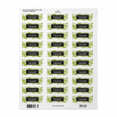 Rainwoud Patroon met groene palmen Etiket (Full Sheet)