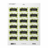 Rainwoud Patroon met groene palmen Etiket (Full Sheet)