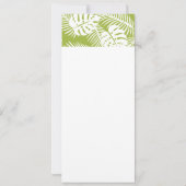 Rainwoud Patroon met groene palmen Kaart (Achterkant)