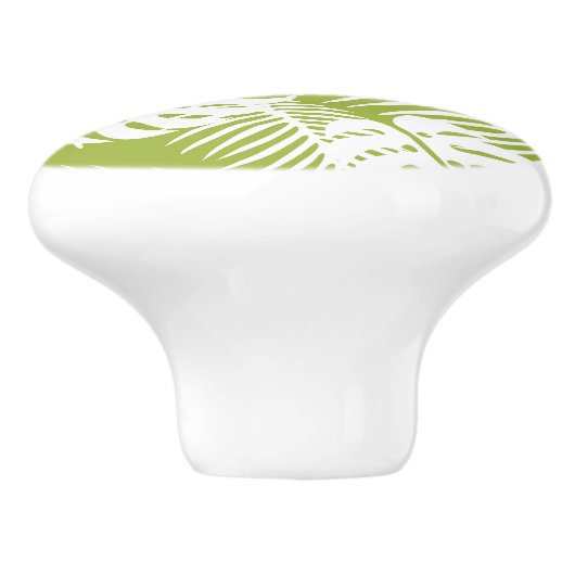 Rainwoud Patroon met groene palmen Keramische Knop (Zijkant)