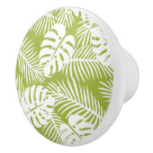 Rainwoud Patroon met groene palmen Keramische Knop (Rechts)