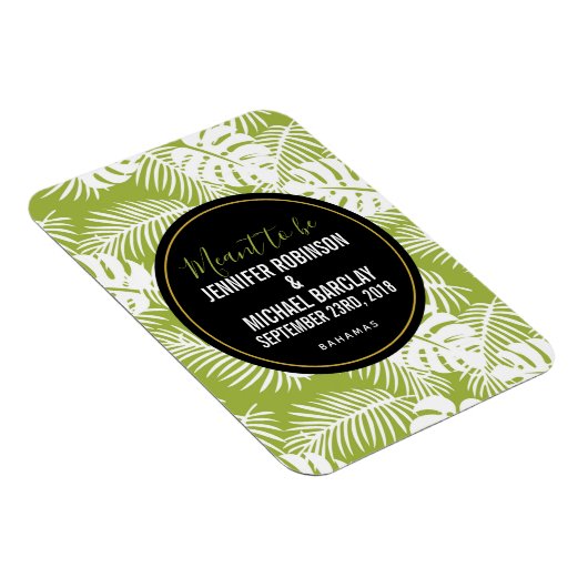 Rainwoud Patroon met groene palmen Magneet (Rechterzijde)