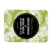 Rainwoud Patroon met groene palmen Magneet (Horizontaal)