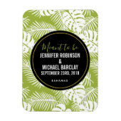 Rainwoud Patroon met groene palmen Magneet (Verticaal)