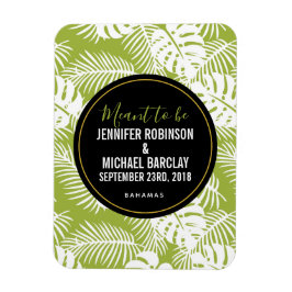 Rainwoud Patroon met groene palmen Magneet