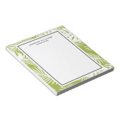 Rainwoud Patroon met groene palmen Notitieblok (Schuin)