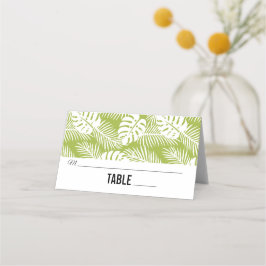 Rainwoud Patroon met groene palmen Plaatskaartje