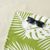 Rainwoud Patroon met groene palmen Strandlaken (In situ)