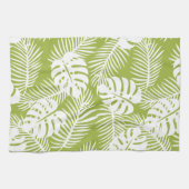 Rainwoud Patroon met groene palmen Theedoek (Horizontaal)