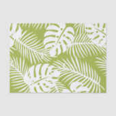 Rainwoud Patroon met groene palmen Tissuepapier (Voorkant)