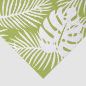 Rainwoud Patroon met groene palmen Tissuepapier (Detail)