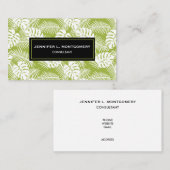 Rainwoud Patroon met groene palmen Visitekaartje (Voorkant / Achterkant)