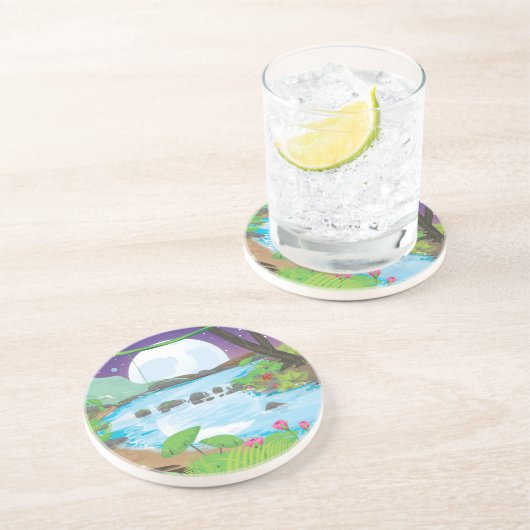 Rainwoud Zandsteen Onderzetter (Zijkant)